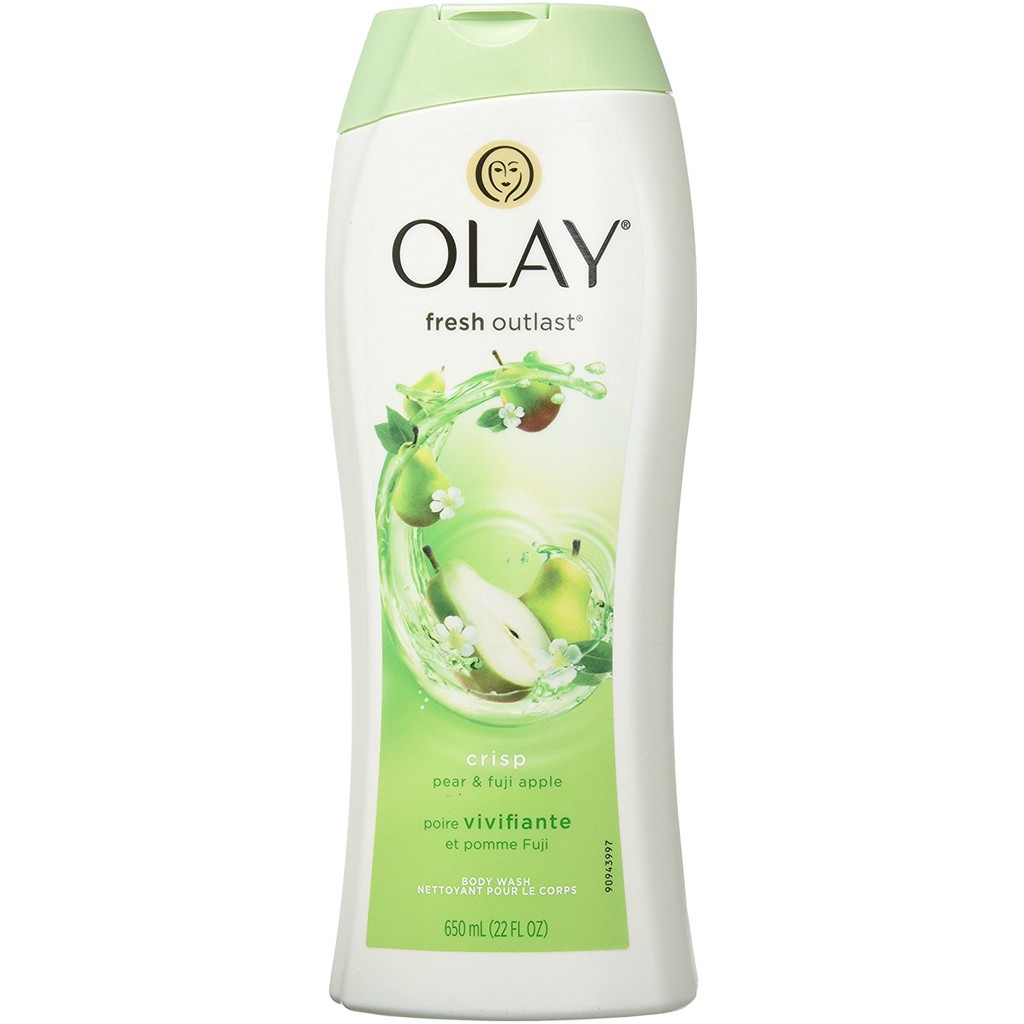 Sữa tắm hương lê & táo OLAY Fresh Outlast Body Wash Crisp Pear & Fuji Apple 400ml/700ml (Mỹ)