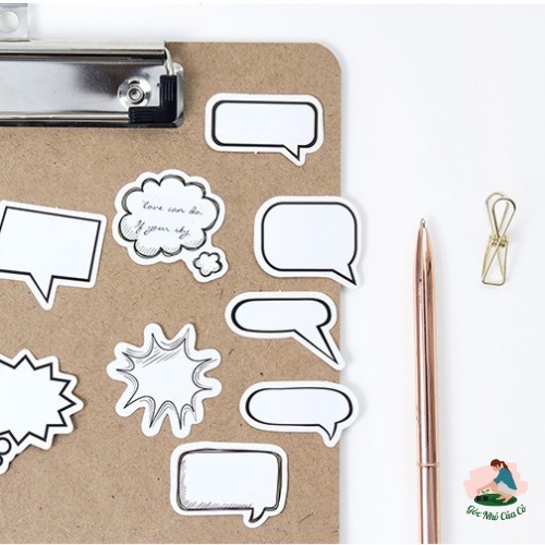 Hộp 45 miếng Sticker Hội thoại trang trí