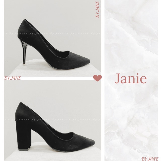 Giày basic Janie ĐEN 5P-7P-9P - hàng thiết kế By Jane