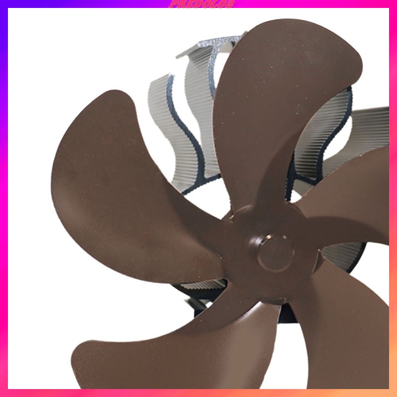 Heat Powered 5 Blade Stove Fan Eco Friendly Fireplace Fan Efficiency