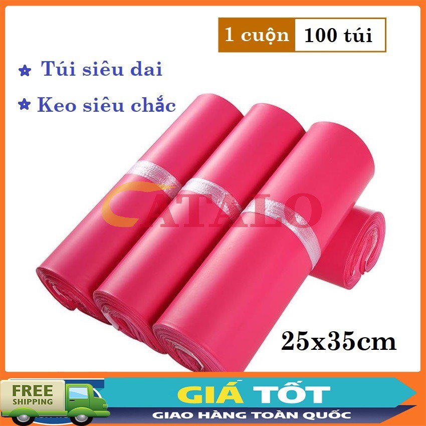 cOMBO 10 cuộn Túi Gói Hàng [25x35cm] Thông Dụng Cho Đồ Thời Trang Mùa Hè, Màu Sắc Sang Choảnh Chống Nước Tốt