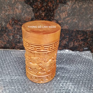Hộp đựng chè gỗ thơm (đục mã đáo thành công)