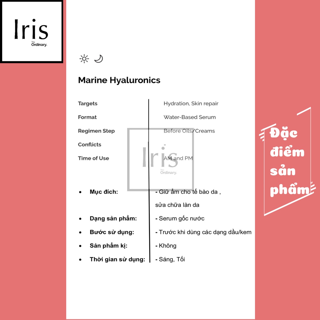 Serum cấp ẩm Marine Hyaluronics – The Ordinary.