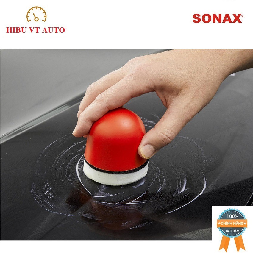 Kem đánh bóng và bảo vệ sơn xe đen Sonax polish &amp; wax color black 250ml 02961410544