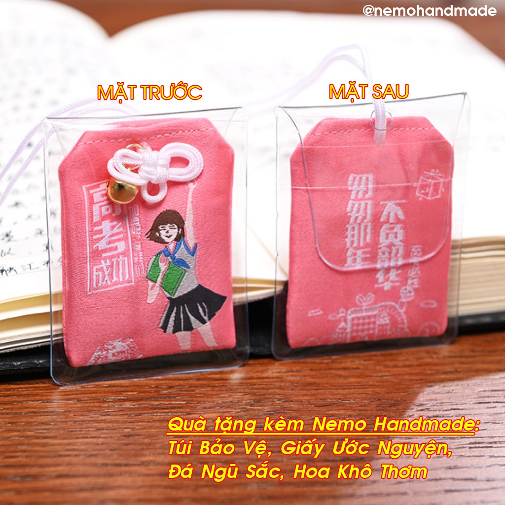 Túi Omamori Ý Nghĩa Học Tập Thi Cử Tốt, Kèm Quà Tặng Nemo Handmade - OMHV2M