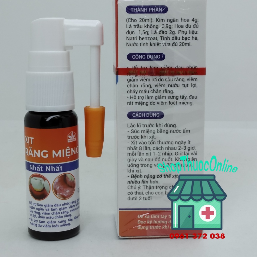 XỊT RĂNG MIỆNG NHẤT NHẤT chai 20ml