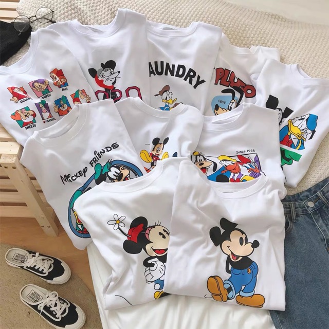 Áo Thun Nữ FREESHIPÁo Phông Nữ Mickey Form Rộng-Áo Thun Cotton Hàng Quảng Châu Chất Đẹp