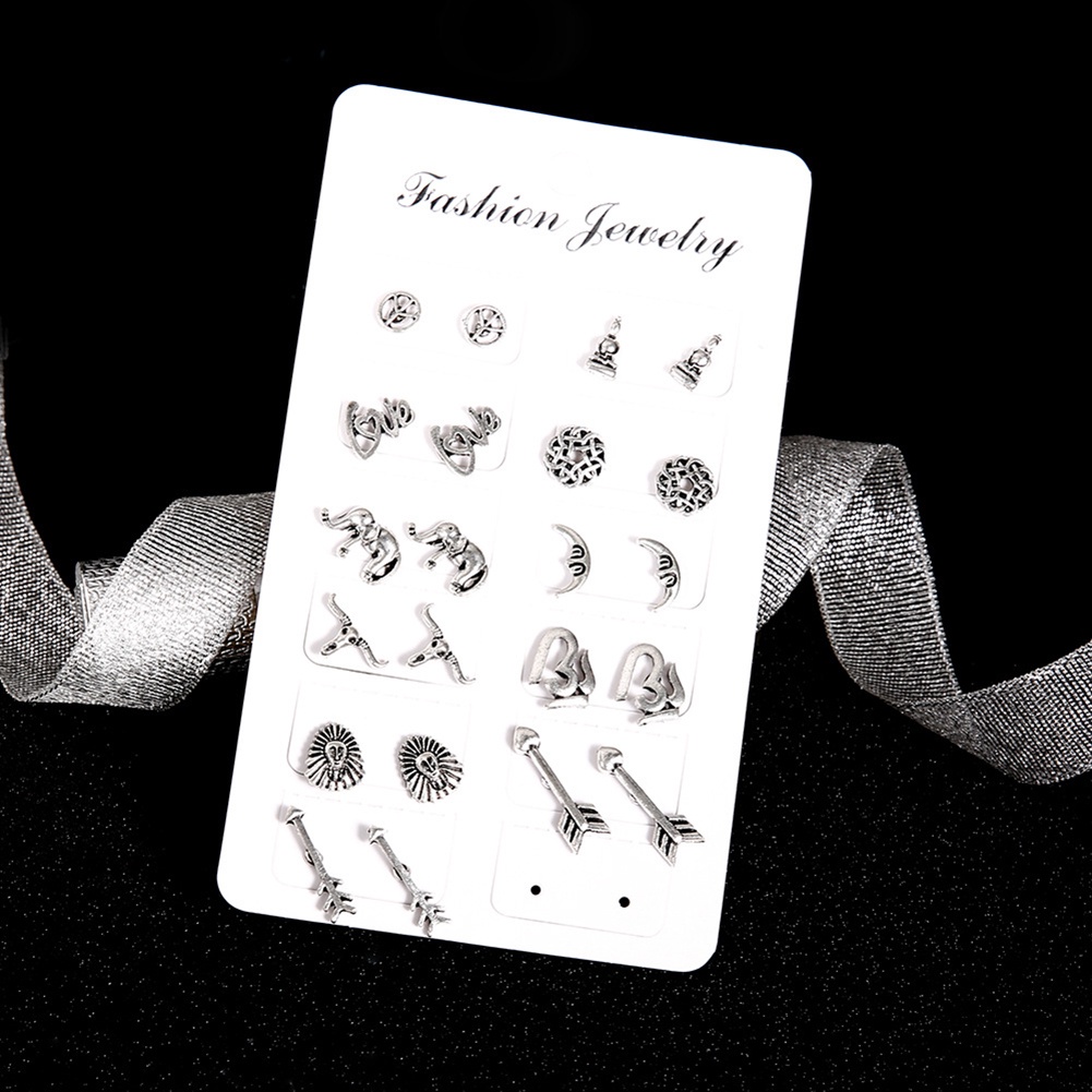 Set 11 Khuyên Tai Phong Cách Cổ Điển Cá Tính Dành Cho Nữ