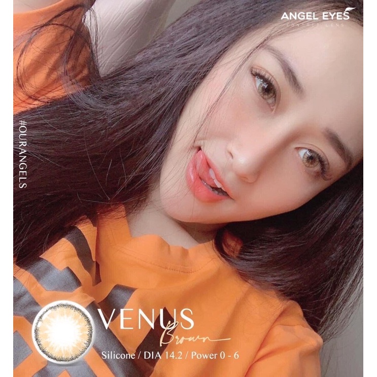 [LENS SILICONE] kính áp tròng HQ (VENUS BROWN) Tone Nâu Tây