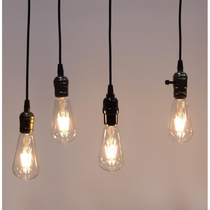 Bộ 3 dây đèn thả cổ điển Vintage bóng đèn trang trí Edison ST64 4W