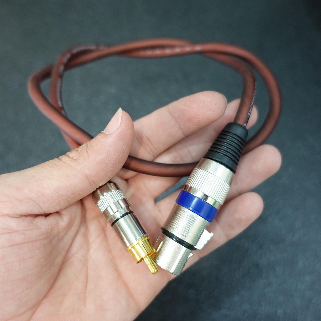 Cáp canon  cái ra đầu bông sen  dài 1m | Dây kết nối cho thiết bị âm thanh, dàn âm thanh tín hiệu chuẩn