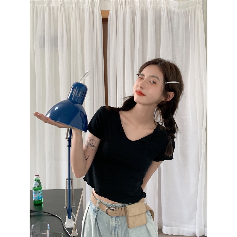 Áo Thun NgắN Tay Cổ Chữ v ThờI Trang Cho Nữ JL-TX-411