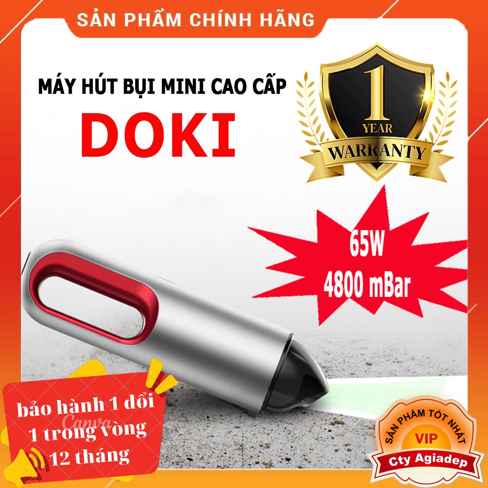 Máy hút bụi Mini DOKI DK-X001 nhỏ gọn, Pin sạc không dây, siêu mạnh, loại bỏ bụi bẩn
