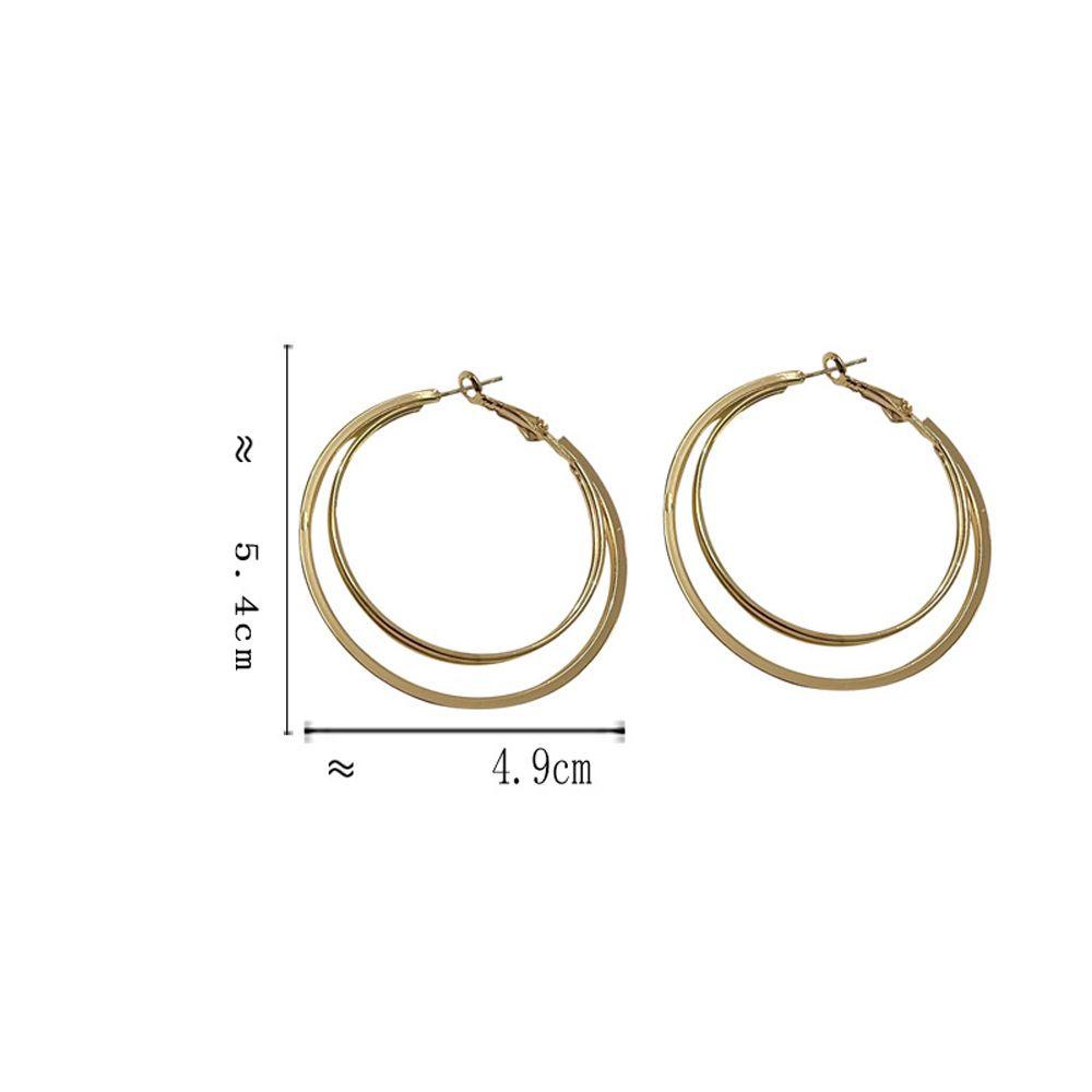 Bông Tai Xỏ Hai Lớp Hình Tròn Phong Cách Vintage Dành Cho Nữ MXMUSTY