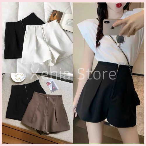 [MÃ XENIAFASHION GIẢM 10K ĐƠN 50K] Quần Short Cạp Cao Nữ Quần Đùi Nữ Khóa Kéo Kiểu Mới Vải Tuyết Mưa Mềm Mịn Cao Cấp | BigBuy360 - bigbuy360.vn