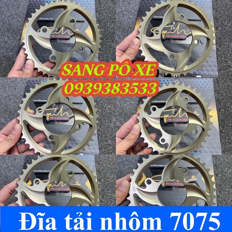 Đĩa tải nhôm cực bền 7075 cho Exciter, Winner, Sonic, RS, Satria,Yaz sp cao cấp