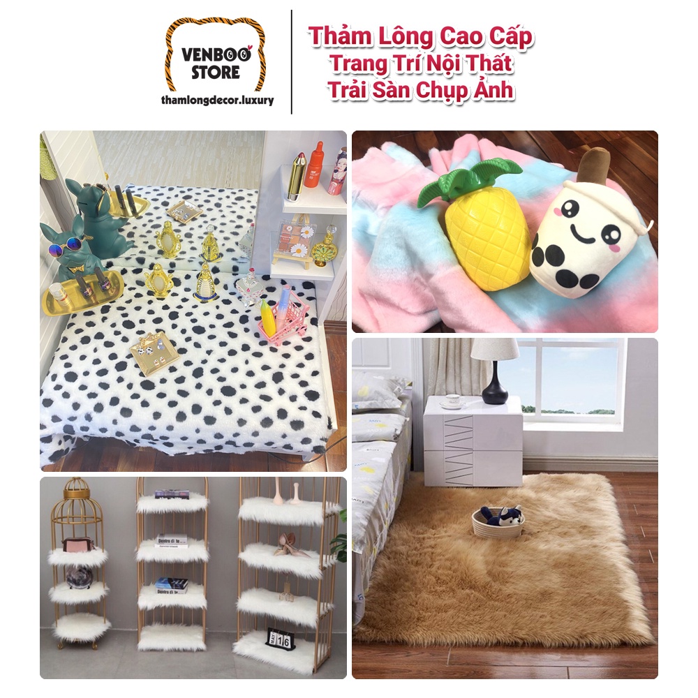 ️ 1m x 1m6 Thảm lông decor phòng ngủ decor chụp ảnh sản phẩm | Kho thảm giá sỉ