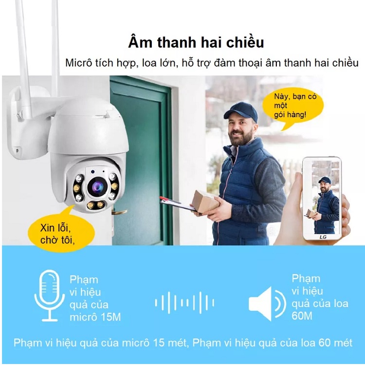 Camera IP Wifi V380 Pro, Cam Hisee SE Dùng Ngoài Trời Trong Nhà Xoay 360 - Đèn Hồng Ngoại Ban Đêm- Phát Hiện Chuyển Động