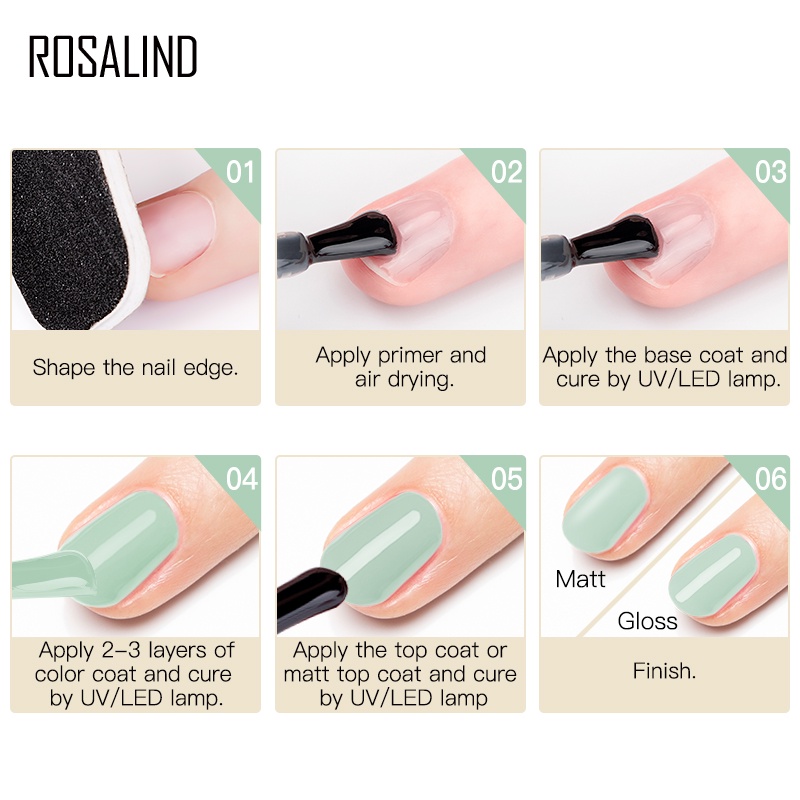 Gel Sơn Nền ROSALIND 8ml Bảo Vệ Móng Tay Chuyên Dụng Sự Bảo Vệ