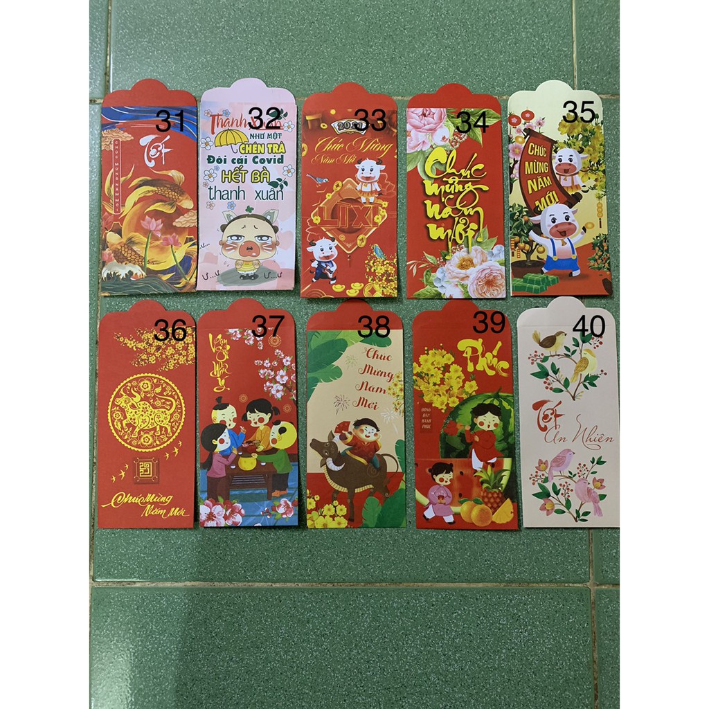 sỉ 100 lì xì tết 2021 siêu dày đẹp cỡ to