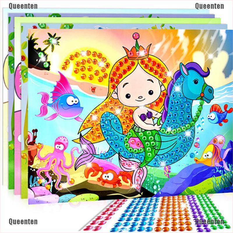 ★Queen★5D Diamond Embroidery Kids Painting Kit Mosaic Learning Educational Puzzles Cartoon DIY Gift