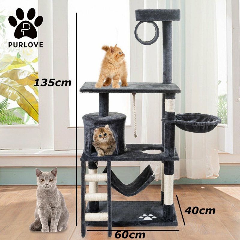 ( Tặng vòng cổ) Trụ cào móng cho mèo- Cattree Nhà Cây Cho Mèo -CT4-01