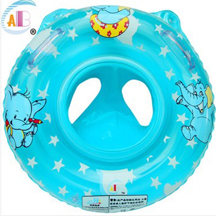 Phao bơi cho bé có lót ngồi và tay cầm chắc chắn hình hổ ếch ngộ nghĩnh