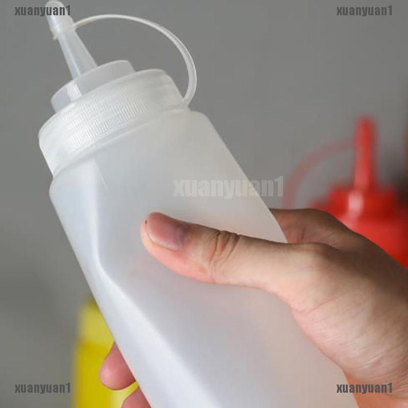 Bình Nhựa Đựng Dầu Ăn / Giấm 8oz Dạng Bóp Tiện Dụng Cho Nhà Bếp