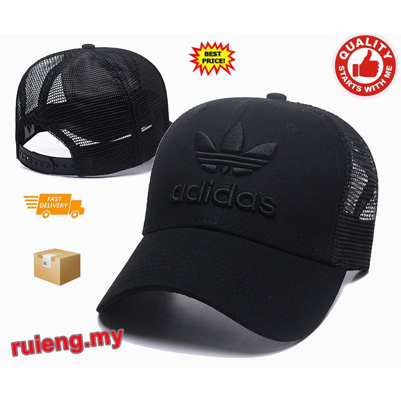 Mũ lưỡi trai thể thao Adidas phối lưới có dây điều chỉnh thời trang cho nam và nữ z8Aw