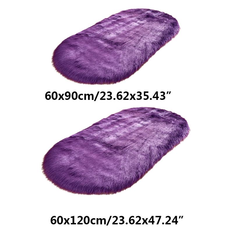 Thảm Lông Siêu Mềm Hình Oval Cho Bé Chơi