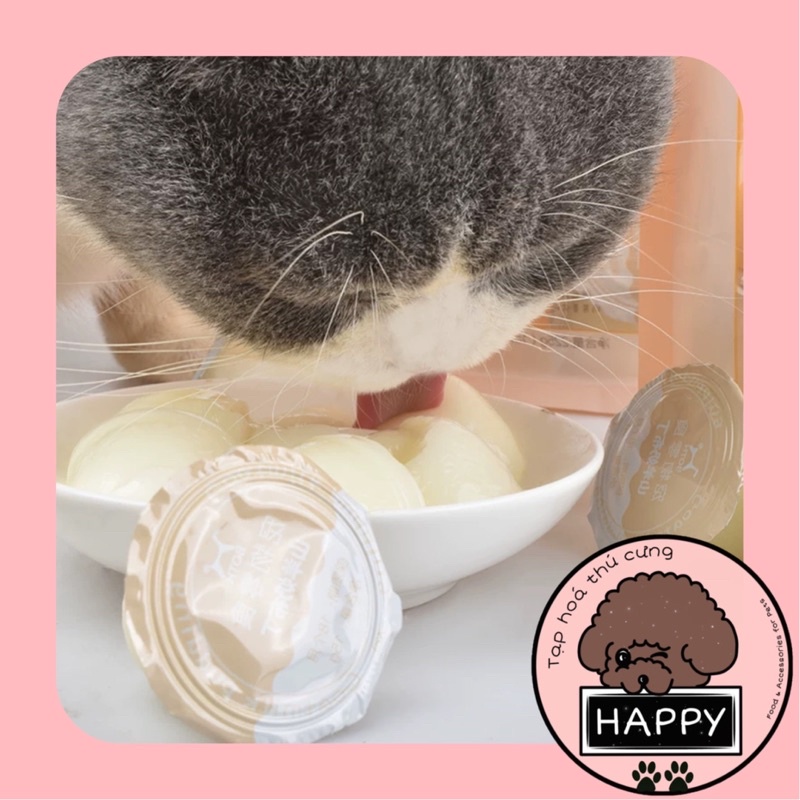 [Gói 15 viên] Pudding sữa dê cho mèo ở mọi độ tuổi / Thạch sữa dê bổ sung canxi cho thú cưng - Tạp Hoá Thú Cưng Happy