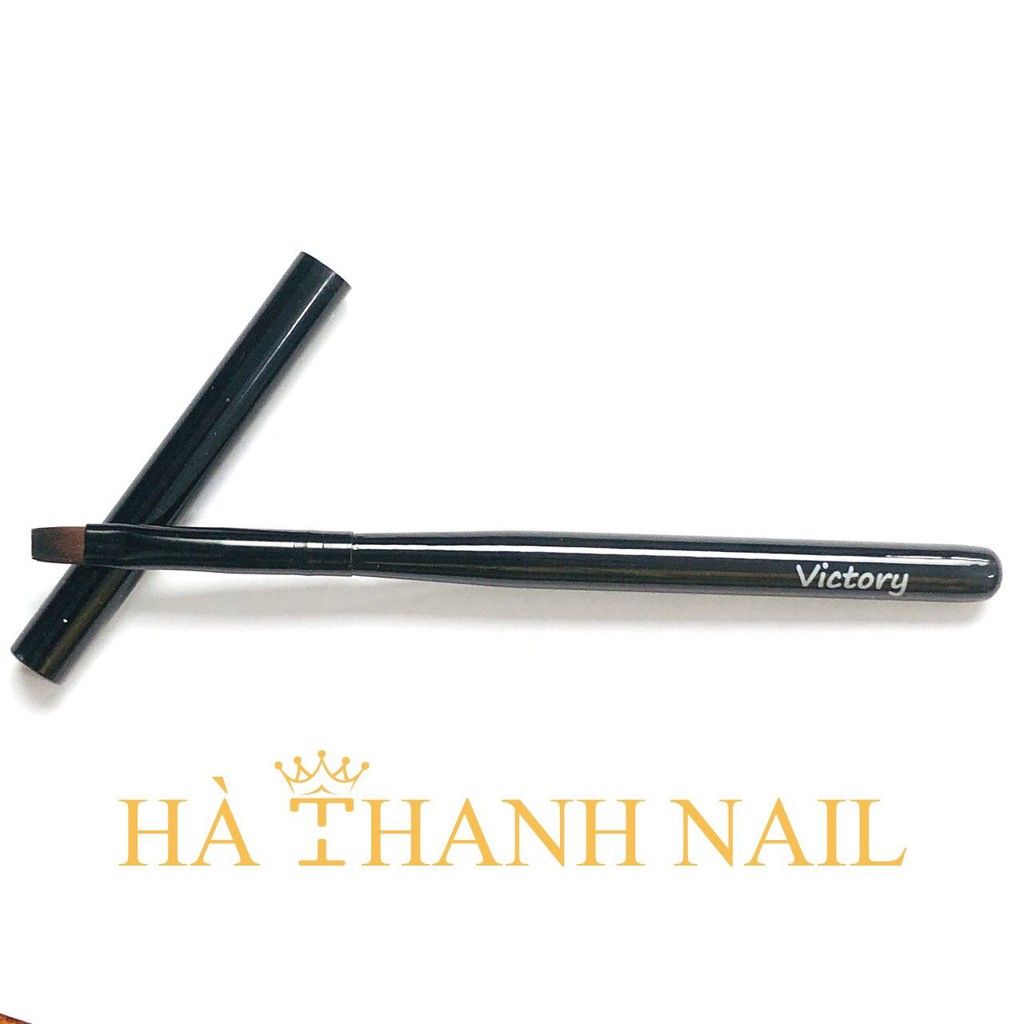 Cọ Đắp Gel Móng Đầu Vuông Victory Có Nắp Hàng Chính Hãng