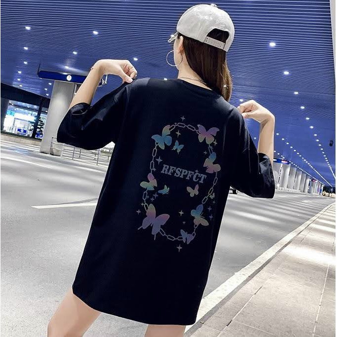 &lt;FREE SHIP&gt; Áo thun nam nữ unisex tay lỡ in phản quang chất thun co giãn 4 chiều (psconb)