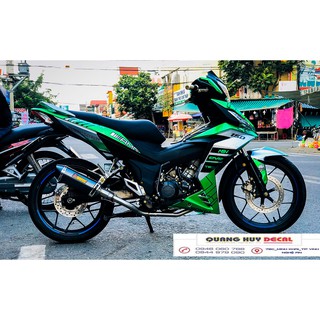 Tem trùm winner 150 xanh lá đen, độ team decal xe dán phủ dàn áo đẹp
