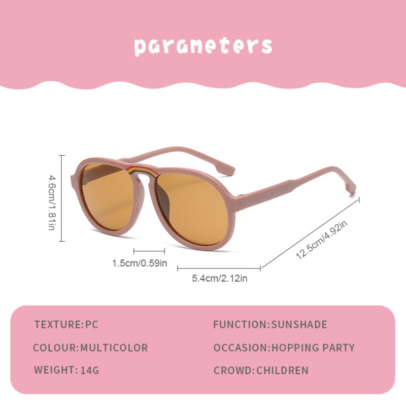 Kính Mát Màu Cầu Vồng Thời Trang Dành Cho Bé Gái