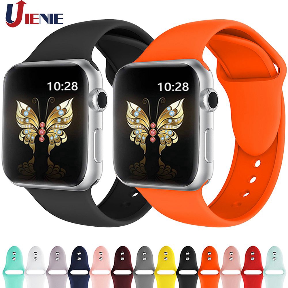 Dây đeo silicone cho đồng hồ thông minh Apple Watch Iwatch 5 4 3 2 1 42mm 38mm 40mm 44mm