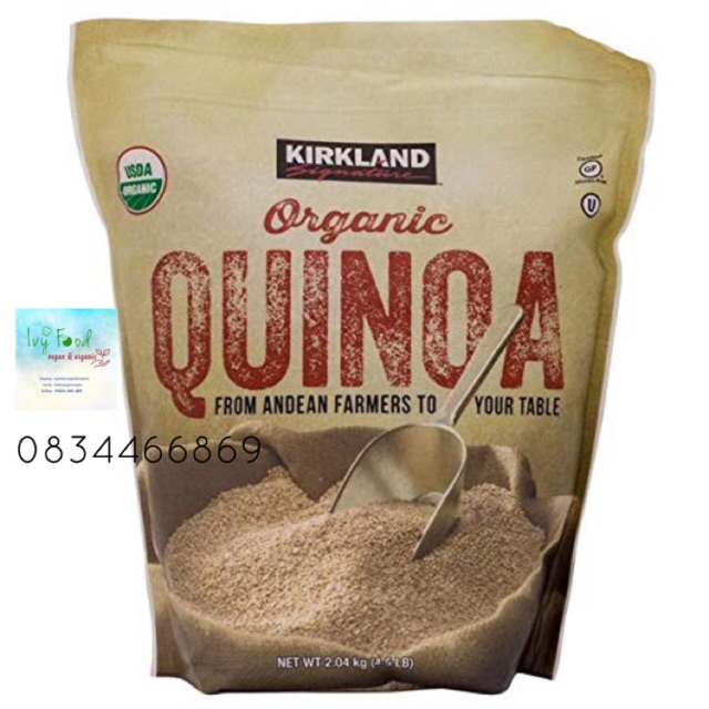 Hạt diêm mạch Quinoa hữu cơ Kirkland 2.04kg DATE 09/2020