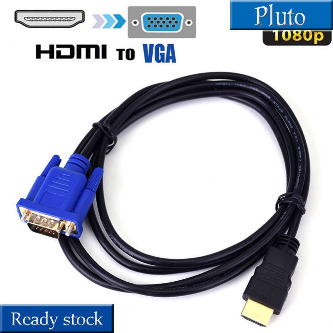 Dây cáp chuyển đổi HD 1080P HDMI đầu cắm sang ổ cắm VGA máy tính 1.8M