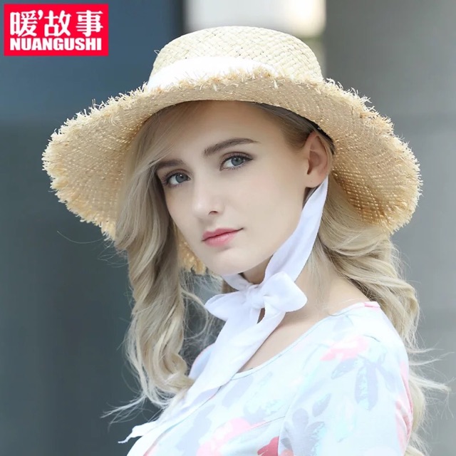 Mũ cói vành to che nắng đi biển- Maben