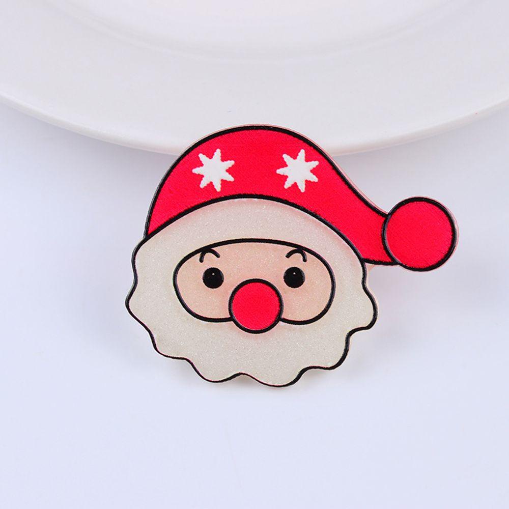 CACTU Huy Hiệu Cài Áo Hình Ông Già Noel Hoạt Hình Đáng Yêu