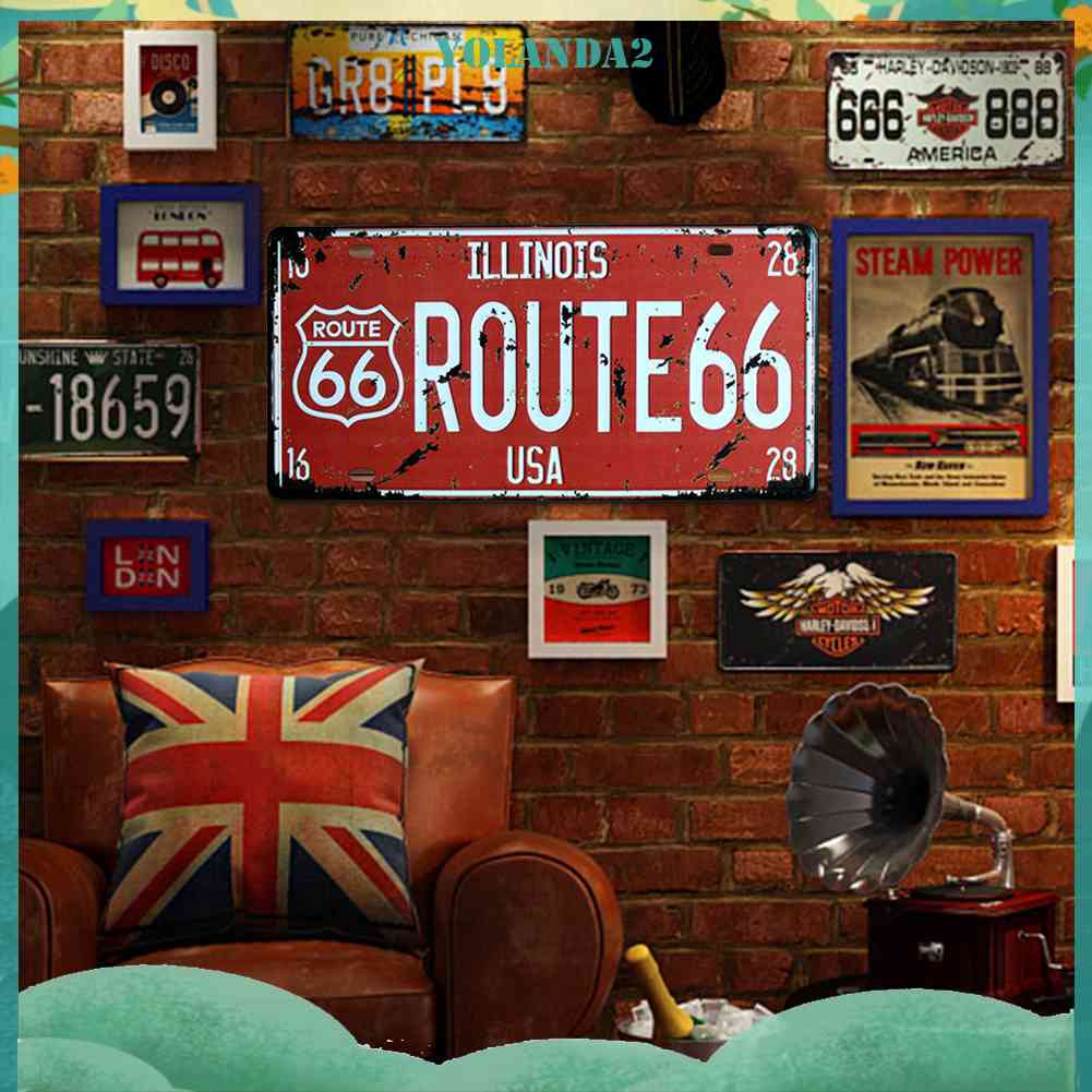 Bảng Sắt Vẽ Trang Trí Tường Chống Thời Tiết Retro