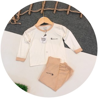 bộ dài minky cúc giữa thun lạnh