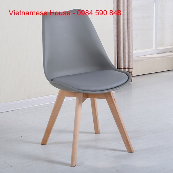 Ghế EAMES chân gỗ có đệm hàng nhập khẩu 100%