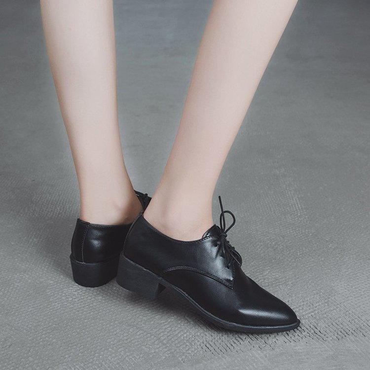 Giày đế thấp mũi nhọn phối dây thắt sành điệu cho nữ | BigBuy360 - bigbuy360.vn