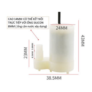 Máy bơm chìm mini 3-5v dc - bơm mini hồ cá