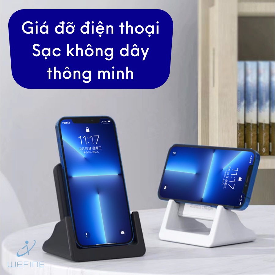 ĐẾ SẠC NHANH KHÔNG DÂY 10W, 15W HÌNH VUÔNG THÔNG MINH CHO SAMSUNG IP X TRỞ LÊN