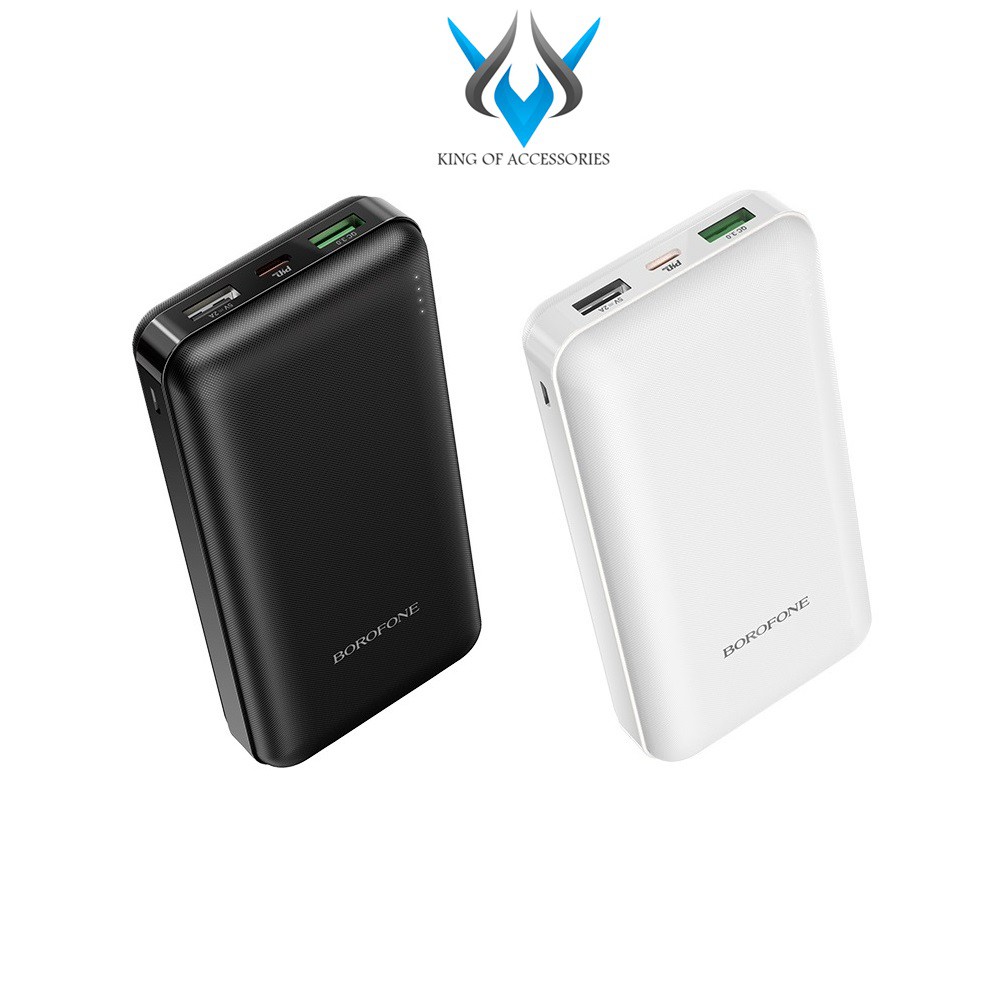 Pin sạc dự phòng Borofone BT26A Super 20000mAH hỗ trợ QC3.0 và PD Type-C, 2 cổng Input