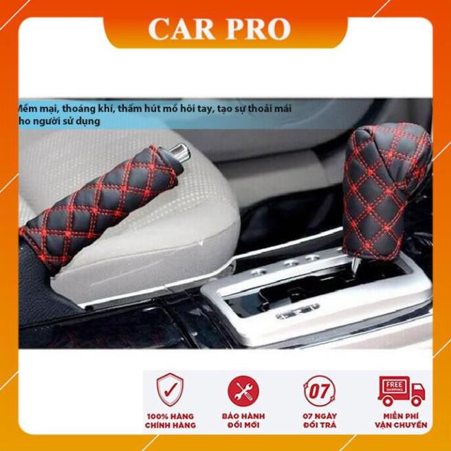 Combo bộ bọc cần số và bọc tay phanh da bò - CAR PRO