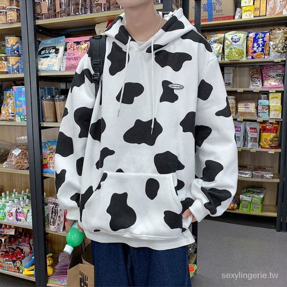 Áo Hoodie Dáng Rộng Phối Nhung Kiểu Hàn Quốc Thời Trang Thu Đông Năng Động