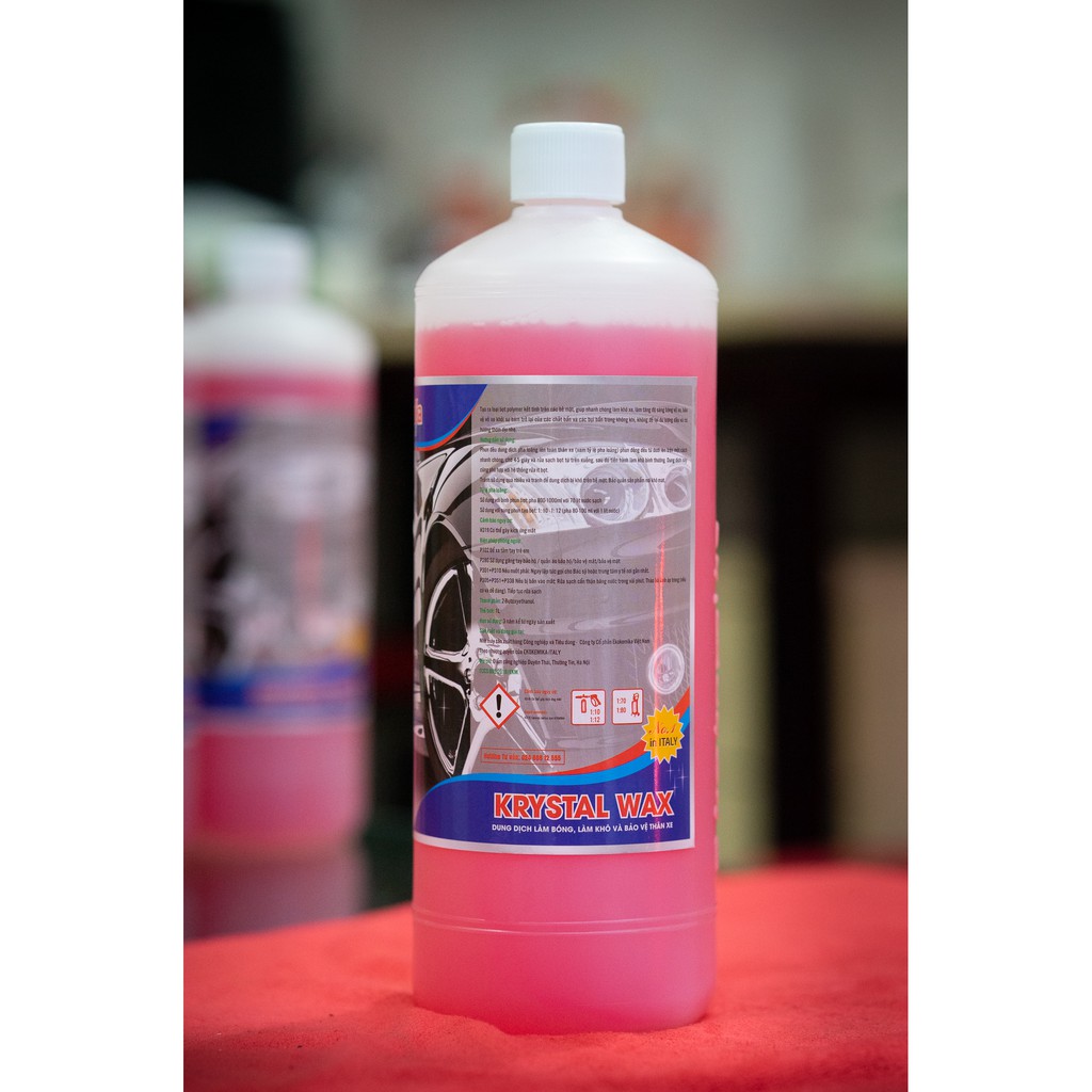 Dung dịch làm bóng, làm khô và bảo vệ thân xe Krystal Wax-1L
